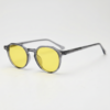 Cherry Night Driving Glasses (Yellow Tint) - Grey Geometric TR90 Frame