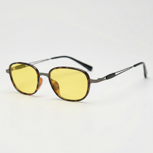 Dale Night Driving Glasses (Yellow Tint) - Tortoise Oval TR90 Frame