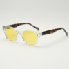 Dana Night Driving Glasses (Yellow Tint) - Clear Square Acetate Frame