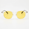 Erin Night Driving Glasses (Yellow Tint) - Clear Round TR90 Frame