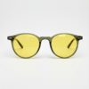 Ida Night Driving Glasses (Yellow Tint) - Green Round TR90 Frame