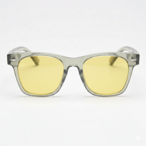 Julie Night Driving Glasses (Yellow Tint) - Green Rectangle TR90 Frame