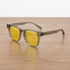 Julie Night Driving Glasses (Yellow Tint) - Green Rectangle TR90 Frame