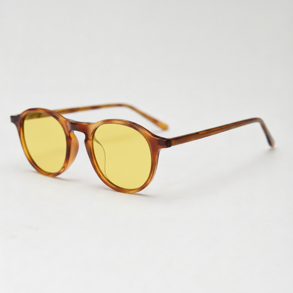 Moira Night Driving Glasses (Yellow Tint) - Tortoise Round TR90 Frame