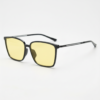 Sally Night Driving Glasses (Yellow Tint) - Glossy black Square TR90 Frame