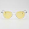 Susan Night Driving Glasses (Yellow Tint) - Clear Geometric TR90 Frame