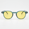 Tina Night Driving Glasses (Yellow Tint) - Green Round TR90 Frame