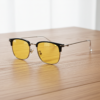 Vicky Night Driving Glasses (Yellow Tint) - Silver Browline TR90 Frame