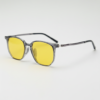 Yetta Night Driving Glasses (Yellow Tint) - Transparent gray Geometric TR90 Frame